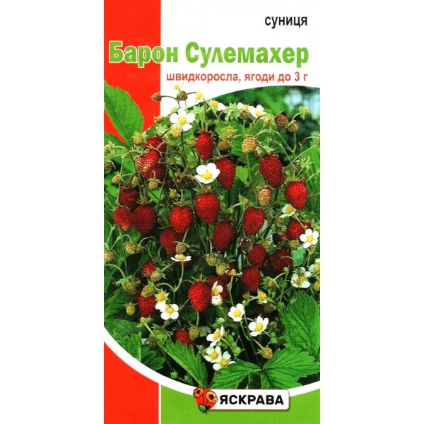 Насіння суниці Барон Сулемахер, 0,1г, ТМ Яскрава